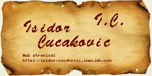Isidor Čučaković vizit kartica